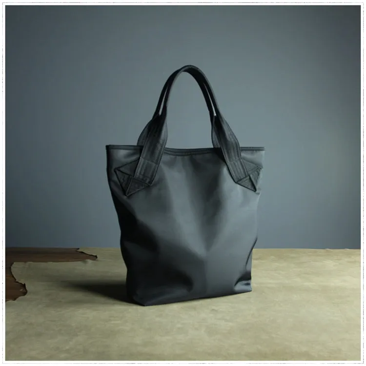 Womens Light Gray Nylon Shoulder Tote Bags Best Light Gray Nylon Tote Handbag Shopper Bags Purse for Ladies