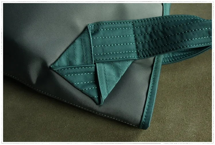 Womens Light Gray Nylon Shoulder Tote Bags Best Light Gray Nylon Tote Handbag Shopper Bags Purse for Ladies