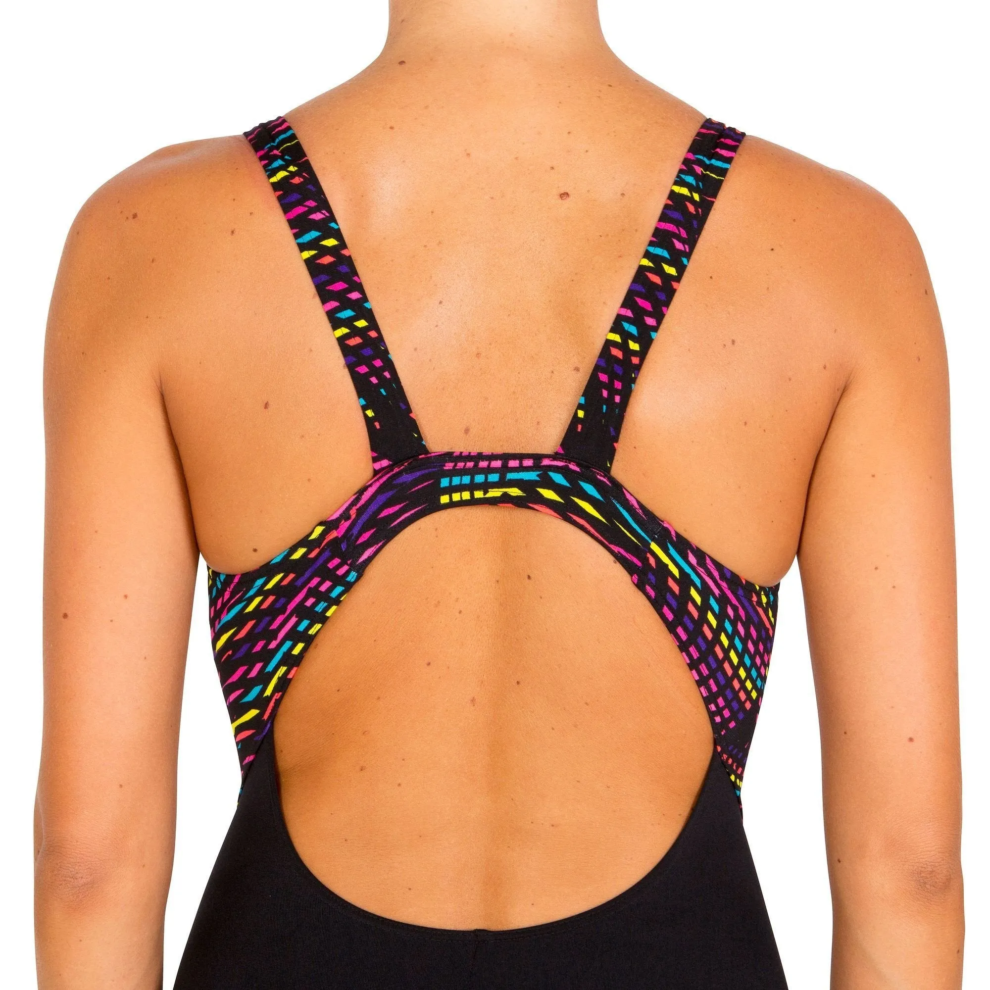 Women's One-Piece Swimsuit Pint Kamiye Plum chlorine resistant