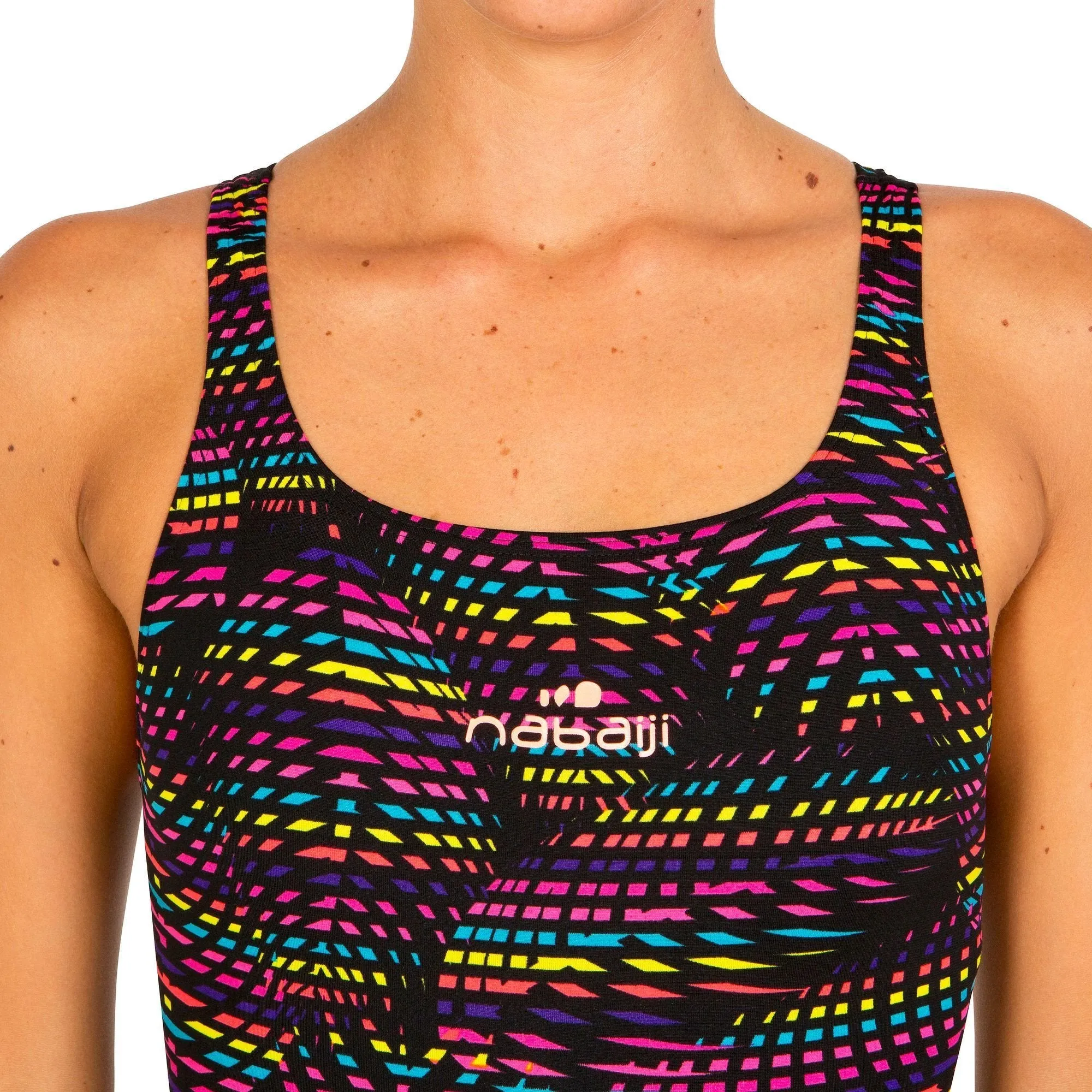 Women's One-Piece Swimsuit Pint Kamiye Plum chlorine resistant
