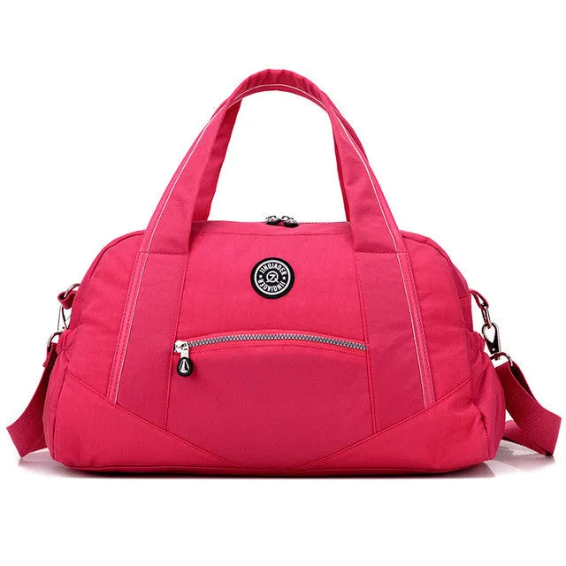 Women's Vintage Casual Tote Travel Bags Waterproof Handbags - Rose/Blue/Black/Red/Purple/Khaki