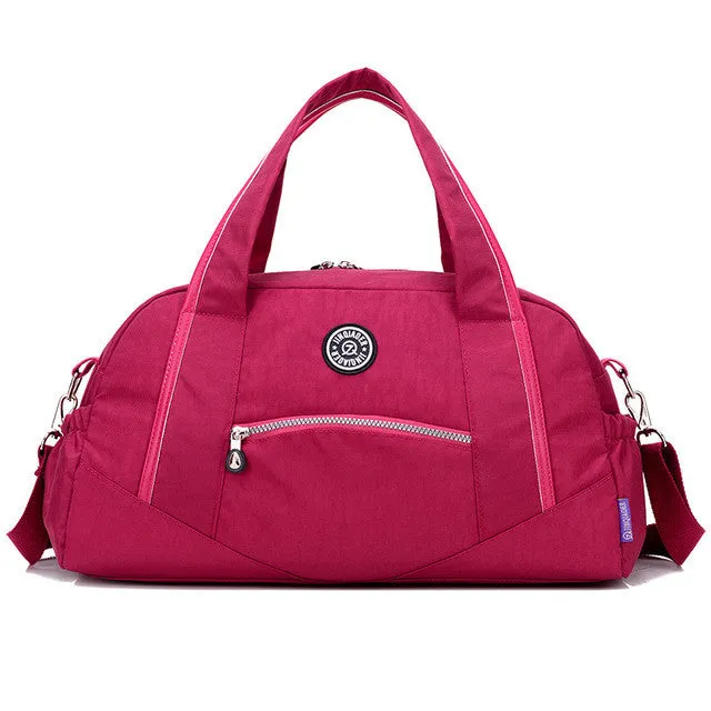 Women's Vintage Casual Tote Travel Bags Waterproof Handbags - Rose/Blue/Black/Red/Purple/Khaki