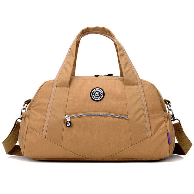 Women's Vintage Casual Tote Travel Bags Waterproof Handbags - Rose/Blue/Black/Red/Purple/Khaki