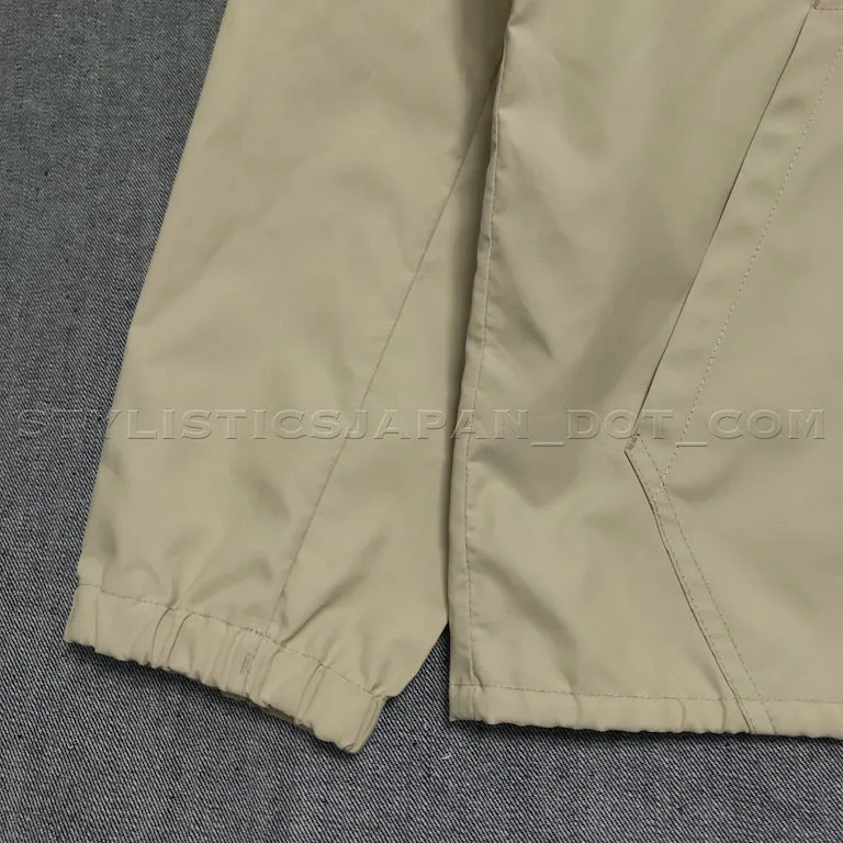 [XS] Women's! A Bathing Ape Bape General Knit Print Nylon Hooded Jacket Beige