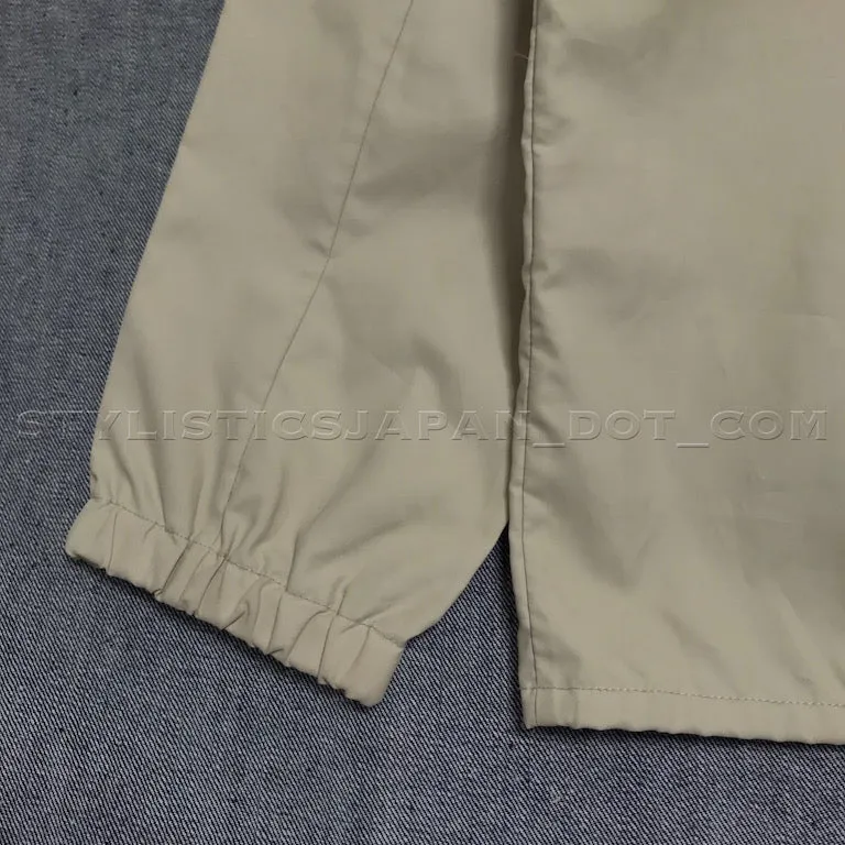 [XS] Women's! A Bathing Ape Bape General Knit Print Nylon Hooded Jacket Beige
