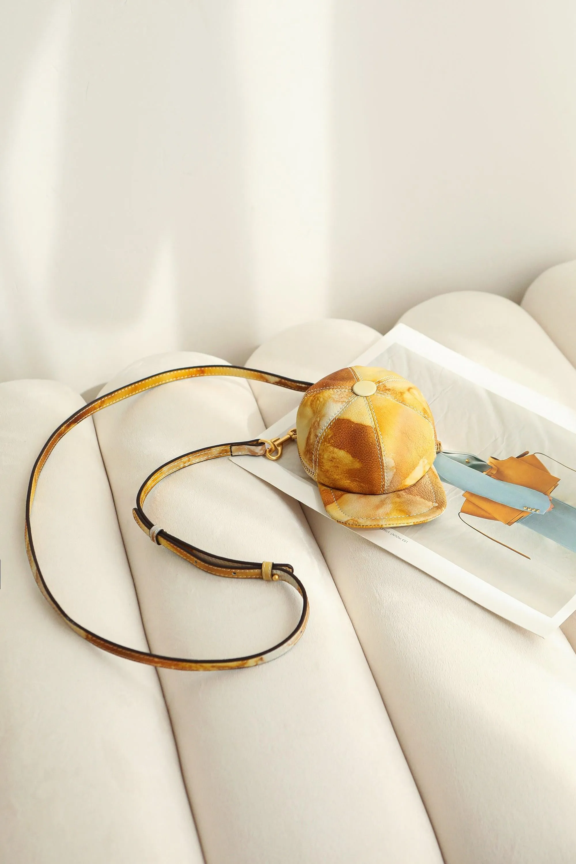 Yellow Cap Leather Mini Bag
