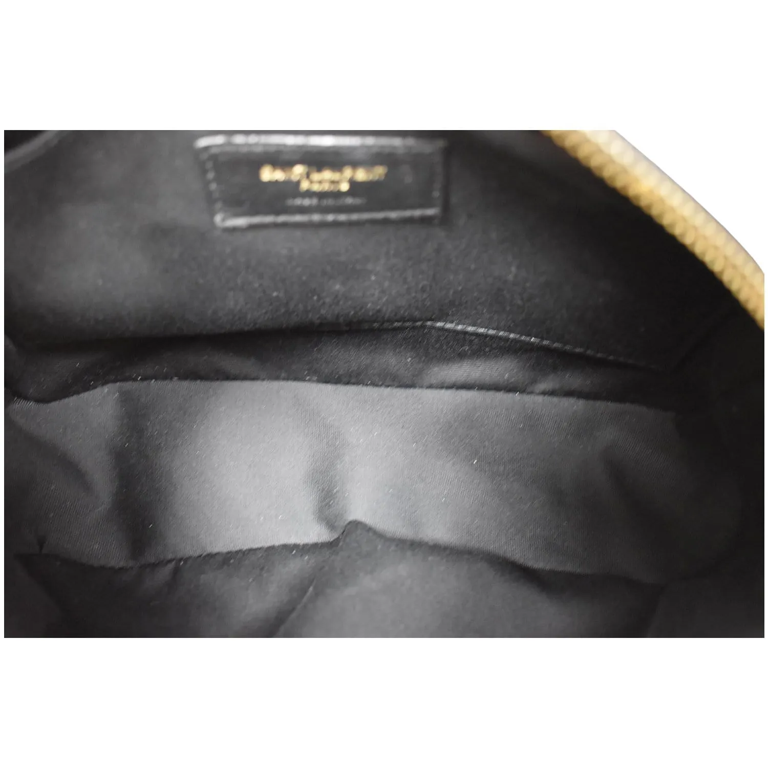 YVES SAINT LAURENT Lou Leather Camera Crossbody Bag Black