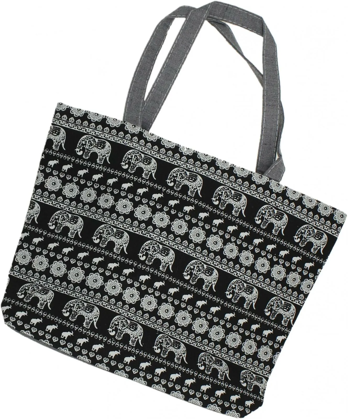 ZUZIFY Over The Shoulder Cotton Canvas Zipper Tote Bag. ZUZ0015 One Size