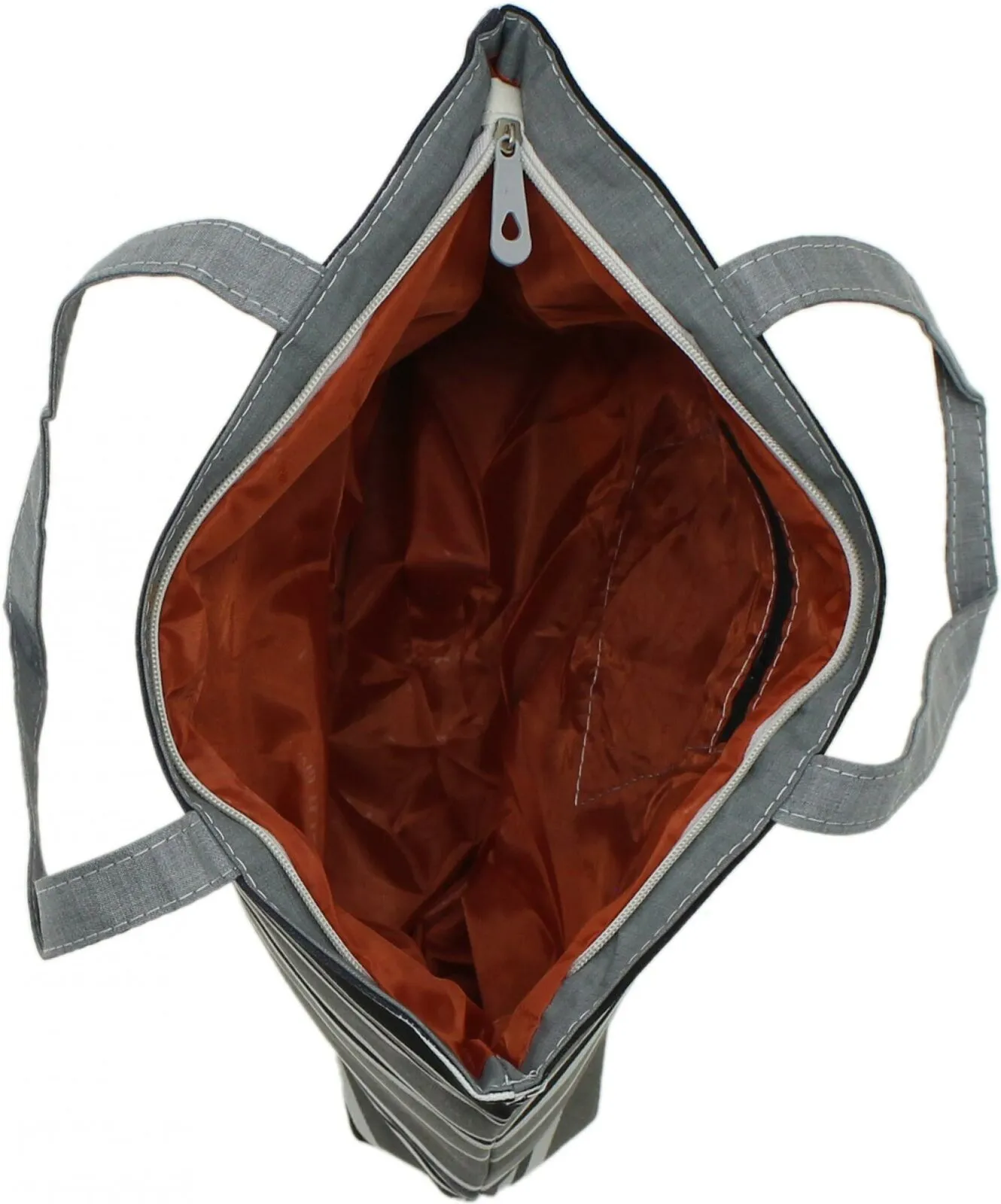 ZUZIFY Over The Shoulder Cotton Canvas Zipper Tote Bag. ZUZ0015 One Size