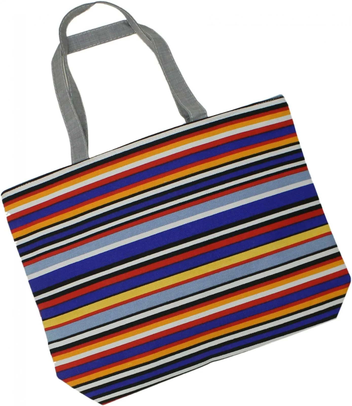 ZUZIFY Over The Shoulder Cotton Canvas Zipper Tote Bag. ZUZ0015 One Size
